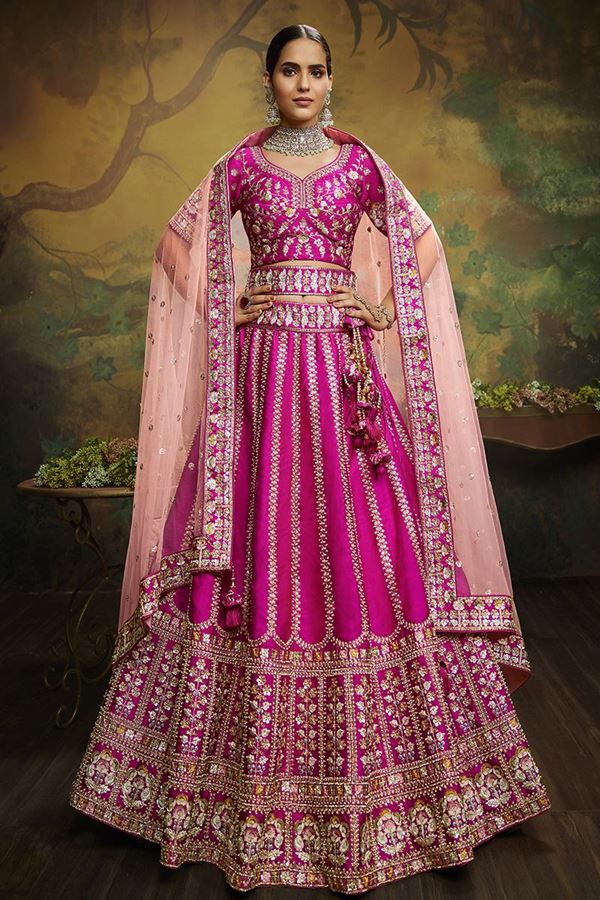 Picture of Glorious Pink Colored Designer Lehenga Choli