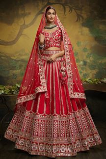 Picture of Astounding Red Colored Designer Lehenga Choli