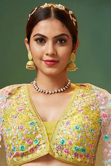 Picture of Awesome Yellow Colored Designer Lehenga Choli