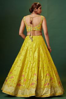Picture of Heavenly Yellow Colored Designer Lehenga Choli