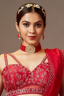 Picture of Gorgeous Red Colored Designer Lehenga Choli