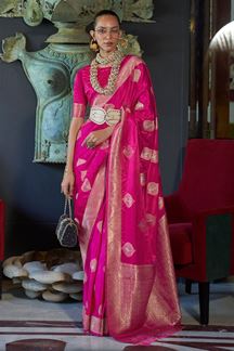 Picture of Marvelous Pink Colored Designer Saree