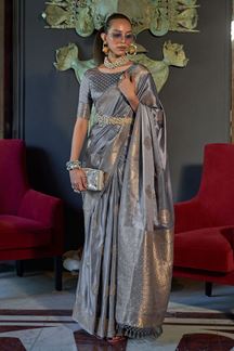 Picture of Exuberant Silver Colored Designer Saree