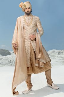 Picture of Classy Golden Colored Designer Sherwani