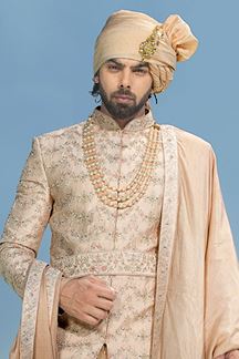 Picture of Classy Golden Colored Designer Sherwani