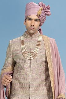 Picture of Exuberant Mauve Colored Designer Sherwani