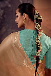 Picture of Surreal Light Brown Colored Designer Saree