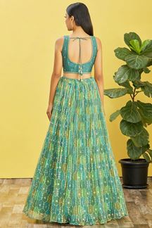 Picture of Trendy Multiand Rama GreenColored Designer Lehenga Choli