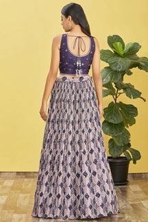 Picture of Ethnic Multi and Purple Colored Designer Lehenga Choli