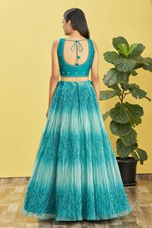 Picture of SplendidBlue Colored Designer Lehenga Choli