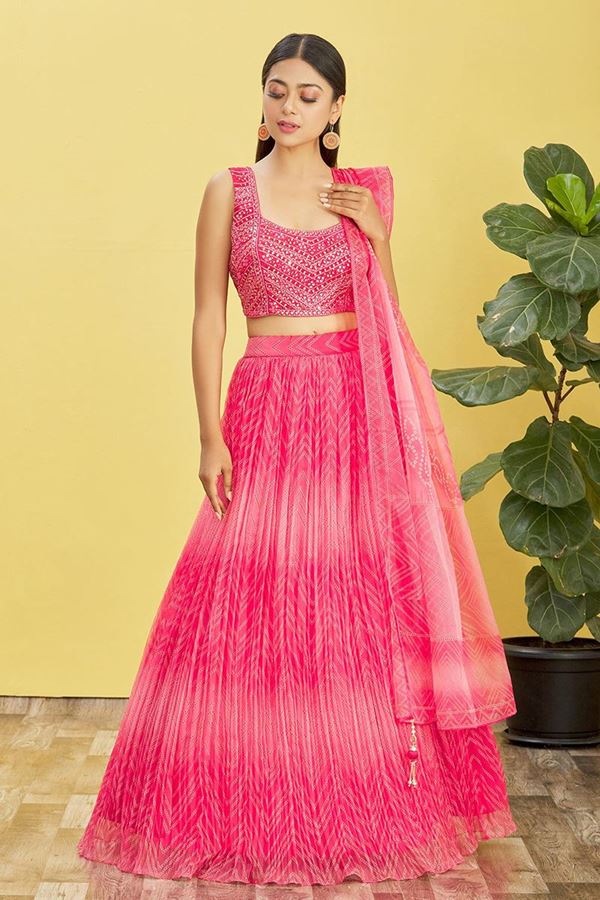 Picture of OutstandingPink Colored Designer Lehenga Choli