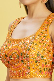 Picture of Fascinating Multi and Yellow Colored Designer Lehenga Choli