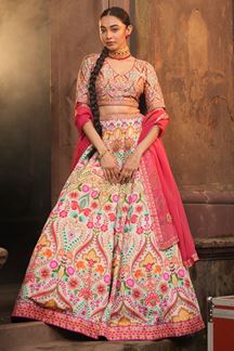 Picture of Breathtaking Off-White Colored Designer Lehenga Choli