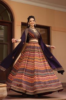 Picture of Charismatic Multi Colored Designer Lehenga Choli