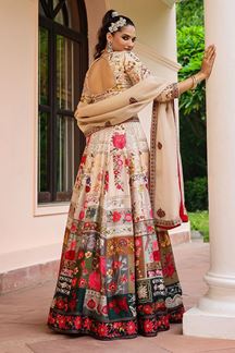 Picture of Smashing Cream Colored Designer Lehenga Choli