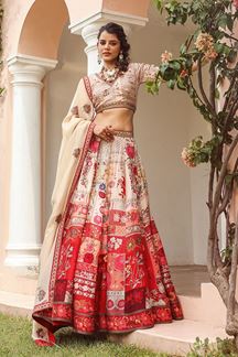 Picture of Spectacular Multi Colored Designer Lehenga Choli