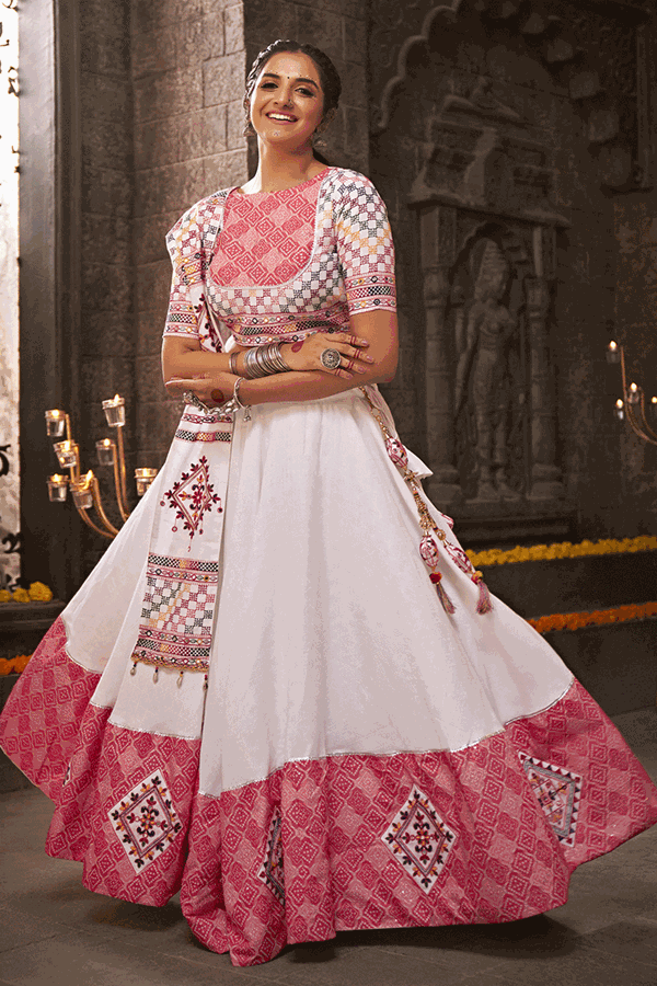 Picture of Marvelous White Colored Designer Lehenga Choli