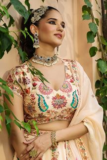 Picture of Creative Off-White Colored Designer Lehenga Choli