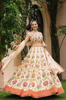 Picture of Creative Off-White Colored Designer Lehenga Choli