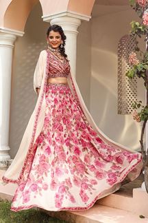 Picture of Royal Pink Colored Designer Lehenga Choli