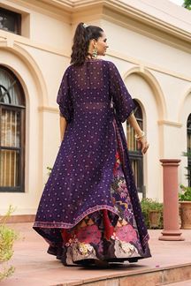 Picture of Fashionable Purple Colored Designer Lehenga Choli