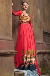 Picture of Stylish Red Colored Designer Gown