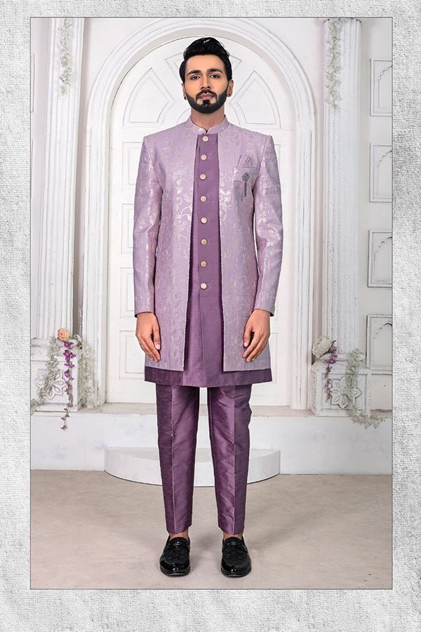 Picture of CaptivatingPurple Colored Men’s Designer Sherwani