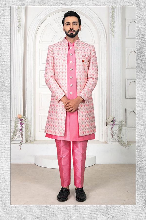Picture of RoyalHot Pink Colored Men’s Designer Sherwani
