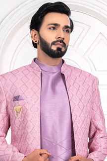 Picture of ClassyLavender Colored Men’s Designer Sherwani