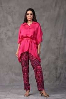 Picture of Stylish Pink Colored Designer Kurti Set