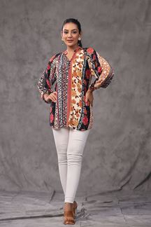 Picture of Aesthetic Multi Colored Designer Short Top