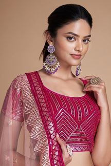 Picture of Ethnic Pink Colored Designer Lehenga Choli