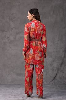 Picture of Fascinating Orange Colored Designer Co-ord Sets