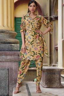 Picture of Exquisite Yellow Colored Designer Co-ord Set