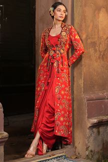Picture of Impressive Red Colored Designer Dress