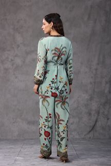 Picture of Striking Sky Blue Colored Designer Co-ord Sets