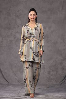 Picture of Flamboyant Grey Colored Designer Co-ord Sets