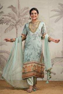 Picture of Charming Sky Blue Colored Designer Suit