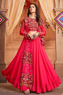 Picture of Heavenly Rani Pink Colored Designer Navratri Lehenga Choli