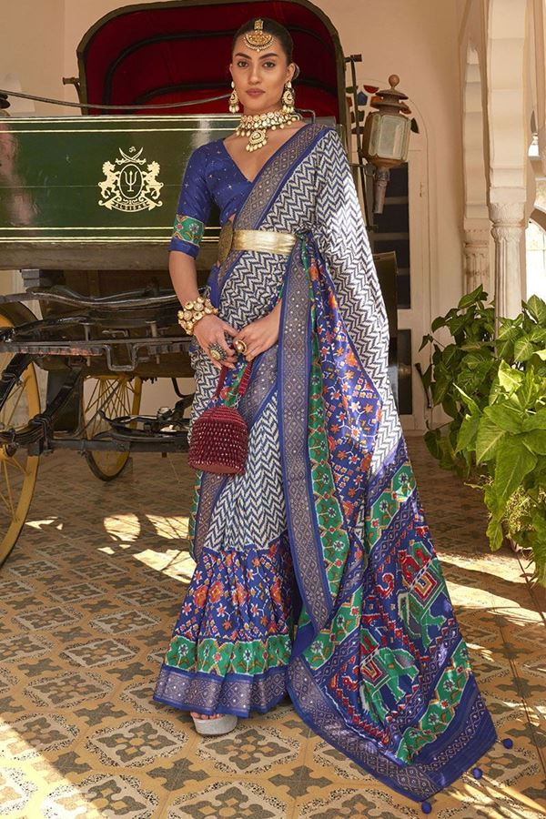 Picture of Splendid Blue Colored Designer Saree