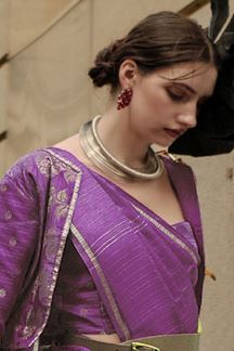 Picture of SpectacularPurple Colored Designer Saree