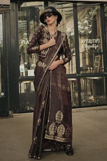 Picture of CharismaticBrown Colored Designer Saree