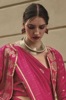 Picture of FlawlessPink Colored Designer Saree
