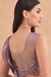Picture of OutstandingPurple Colored Designer Ready To Wear Saree