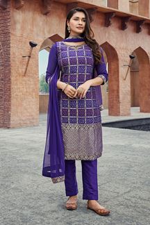 Picture of Creative Purple Colored Designer Suit