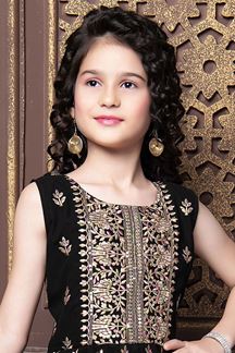 Picture of Charming Black Colored Designer Sharara Suit