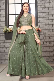 Picture of Fashionable Green Colored Designer Suit