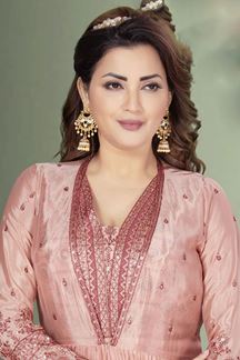 Picture of Bollywood Peach Colored Designer Suit