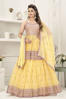 Picture of Outstanding Yellow Colored Designer Suit