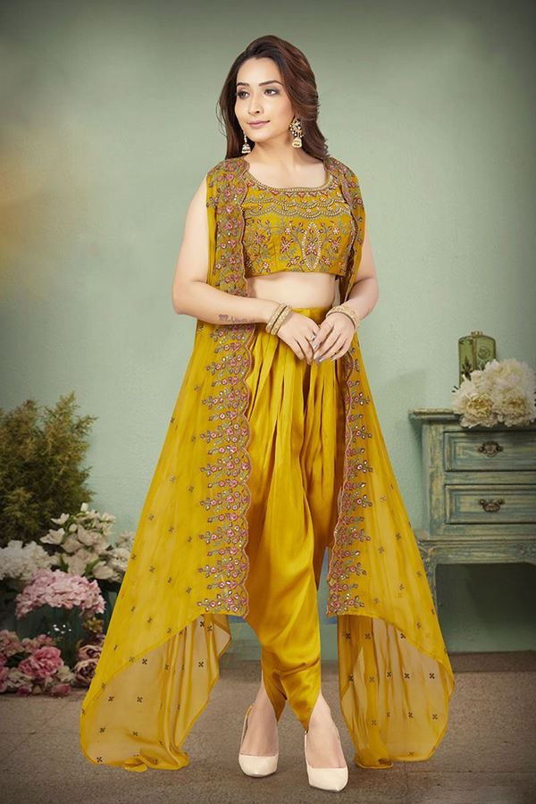 Picture of Artistic Yellow Colored Designer Suit
